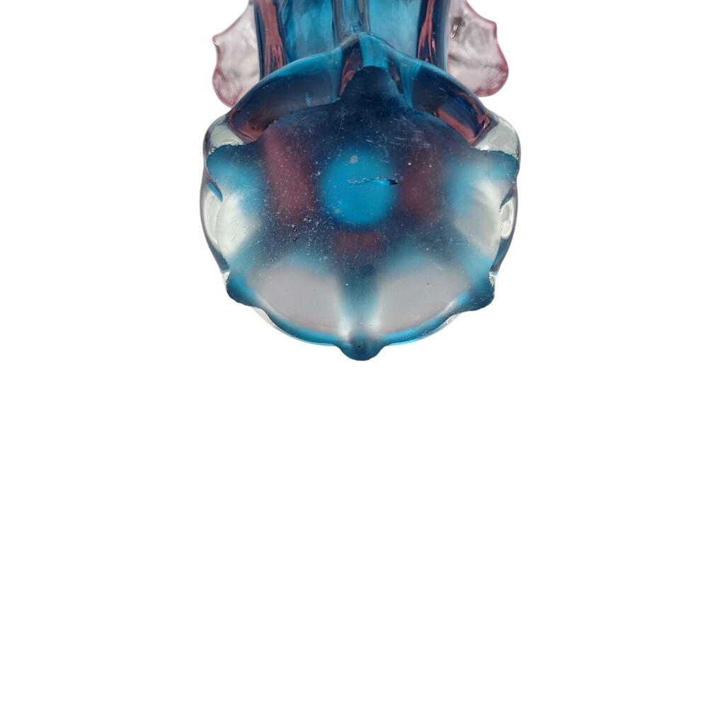 Murano style vase. Beautiful Vintage collectors piece. Pink and blue - Picture 4 of 5